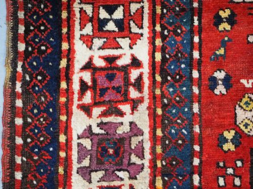 ANTIQUE CAUCASIAN CLOUD BAND KAZAK RUG GREAT CONDITION CIRCA 1900 - ADDITIONAL PHOTO 6
