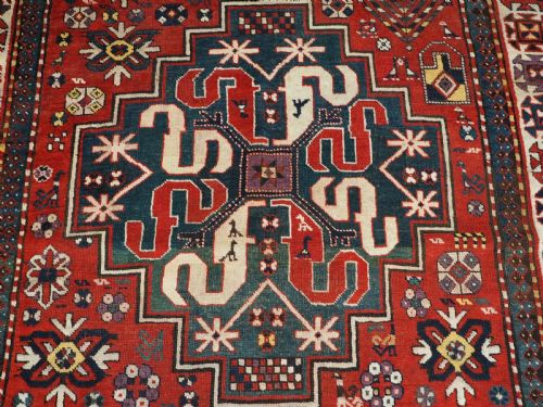 ANTIQUE CAUCASIAN CLOUD BAND KAZAK RUG GREAT CONDITION CIRCA 1900 - ADDITIONAL PHOTO 10