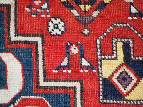 ANTIQUE CAUCASIAN CLOUD BAND KAZAK RUG GREAT CONDITION CIRCA 1900 - ADDITIONAL PHOTO 11