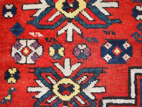 ANTIQUE CAUCASIAN CLOUD BAND KAZAK RUG GREAT CONDITION CIRCA 1900 - ADDITIONAL PHOTO 13