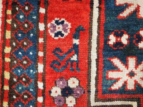 ANTIQUE CAUCASIAN CLOUD BAND KAZAK RUG GREAT CONDITION CIRCA 1900 - ADDITIONAL PHOTO 14