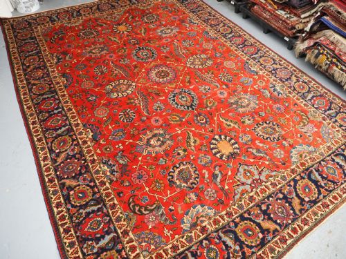 fig 1. ANTIQUE TABRIZ CARPET WITH BIRDS AND LIONS, EXCELLENT CONDITION, CIRCA 1900/20.