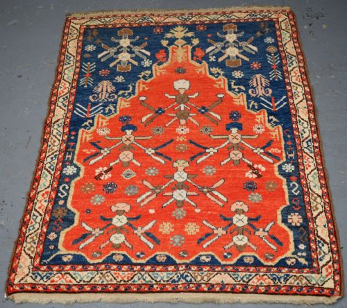 Old Turkish Village Prayer Rug, Traditional Design, Circa 1920/30.