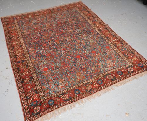 fig 1. ANTIQUE KHAMSEH TRIBAL RUG, VERY FINE, ALL OVER DESIGN, CIRCA 1900.