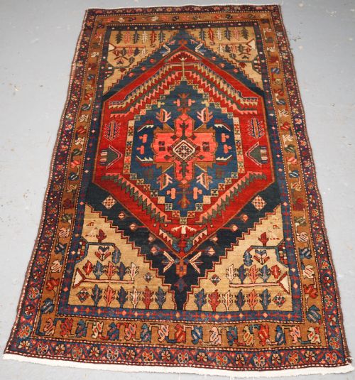Antique Heriz Region Village Rug Possibly Bakshaish, Circa 1900.
