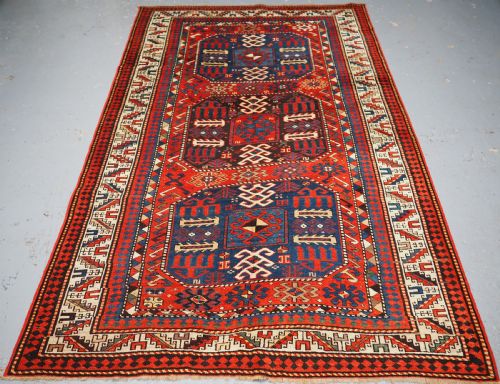 Antique Caucasian Chajli Rug, Superb Colour, Circa 1890.