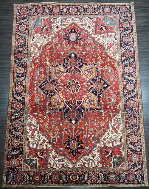 Antique Heriz Carpet, Superb Colour and Condition, Circa 1900.