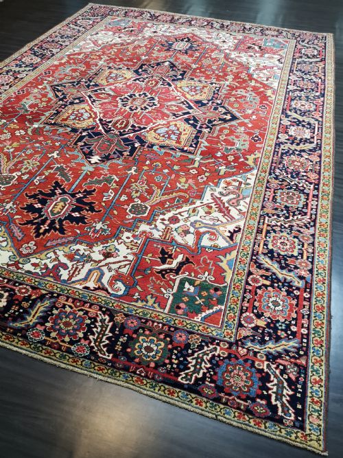 fig 1. ANTIQUE HERIZ CARPET, SUPERB COLOUR AND CONDITION, CIRCA 1900.