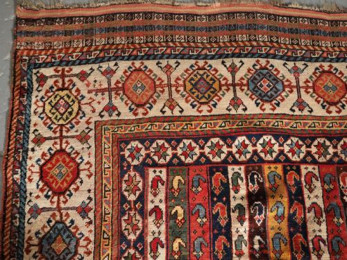 ANTIQUE SHEKARLU QASHQAI OF SCARCE STRIPED DESIGN CIRCA 1880 - ADDITIONAL PHOTO 5