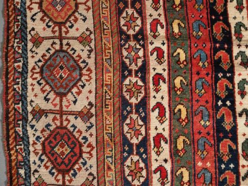 ANTIQUE SHEKARLU QASHQAI OF SCARCE STRIPED DESIGN CIRCA 1880 - ADDITIONAL PHOTO 6