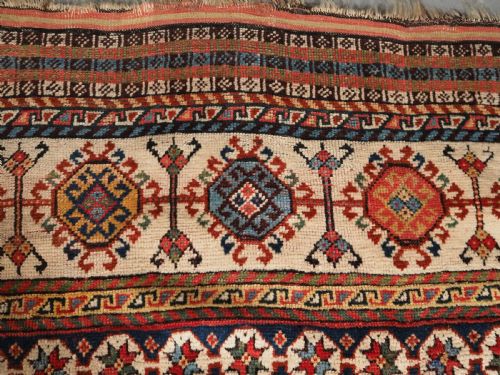 ANTIQUE SHEKARLU QASHQAI OF SCARCE STRIPED DESIGN CIRCA 1880 - ADDITIONAL PHOTO 7