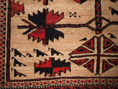 ANTIQUE BALUCH RUG WITH CAMEL GROUND TREE OF LIFE DESIGN CIRCA 1900 - ADDITIONAL PHOTO 8