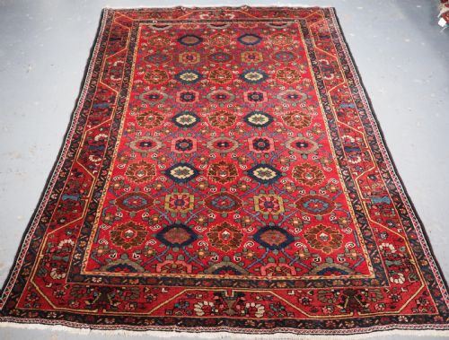 Antique Bakhtiari Rug with Mina Khani Design, Circa 1900.