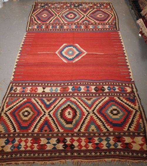 Antique Turkish Fethiye Kilim Camel Cover, Circa 1870.