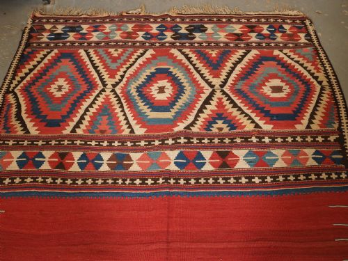 fig 1. ANTIQUE TURKISH FETHIYE KILIM CAMEL COVER, CIRCA 1870.