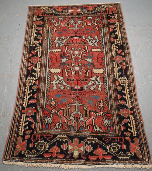 Antique Hamadan Village Rug of Small Size, Circa 1900/20.