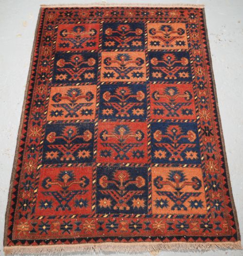 Old Afghan Village Rug, Ersari Turkmen Shrub Design, Circa 1920/30.