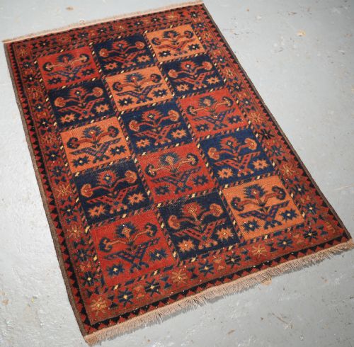 fig 1. OLD AFGHAN VILLAGE RUG, ERSARI TURKMEN SHRUB DESIGN, CIRCA 1920/30.