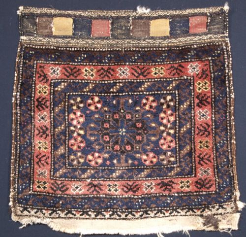 Antique Afghan Baluch Bag Face of Small Size, Circa 1900.