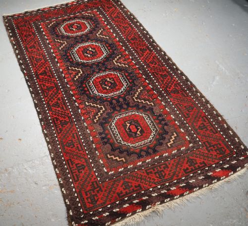 fig 1. ANTIQUE BALUCH RUG, SALAR KHANI TRIBE, CIRCA 1900.