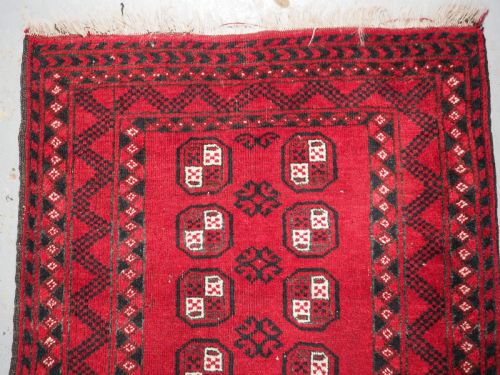 fig 1. OLD AFGHAN VILLAGE RUG OF SMALL MAT SIZE, CIRCA 1930.