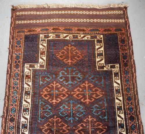 fig 1. ANTIQUE AFGHAN VILLAGE PRAYER RUG, SUPERB COLOUR, CIRCA 1920.