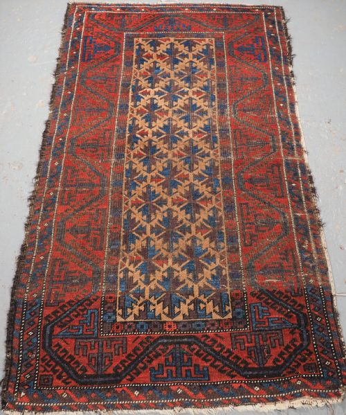 Antique Tribal Baluch Rug with Superb Colour, Circa 1880.