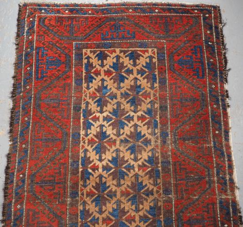 fig 1. ANTIQUE TRIBAL BALUCH RUG WITH SUPERB COLOUR, CIRCA 1880.