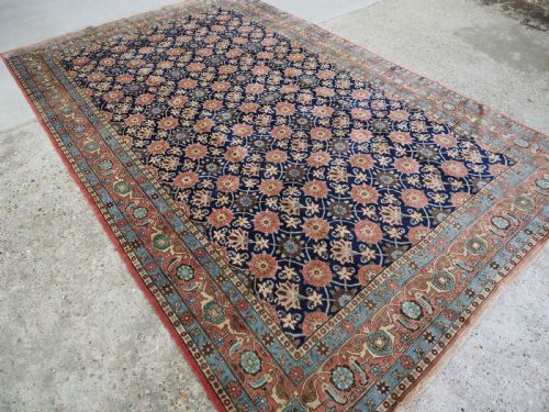 fig 1. ANTIQUE VARAMIN REGION CARPET WITH MINA KHANI DESIGN, CIRCA 1920.