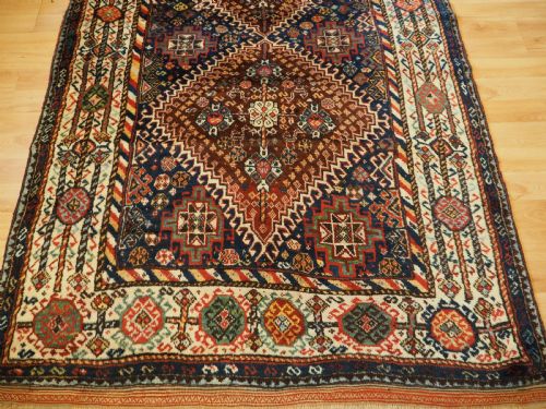 ANTIQUE SHEKARLU QASHQAI RUG WITH CLASSIC DESIGN CIRCA 1890 - ADDITIONAL PHOTO 4