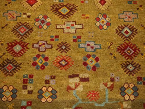 ANTIQUE TURKISH MILAS RUG WITH SCARCE GREEN GROUND CIRCA 1875 - ADDITIONAL PHOTO 8