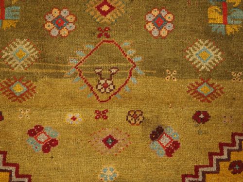 ANTIQUE TURKISH MILAS RUG WITH SCARCE GREEN GROUND CIRCA 1875 - ADDITIONAL PHOTO 9