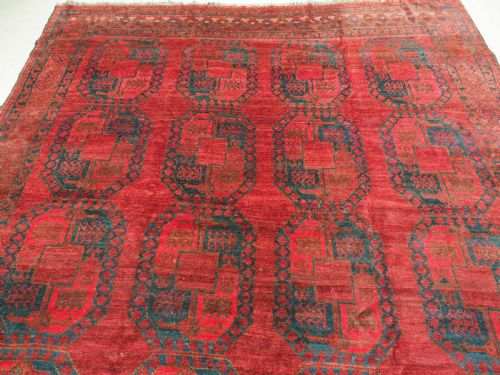 ANTIQUE AFGHAN ERSARI VILLAGE CARPET SUPERB COLOUR LARGE SIZE CIRCA 1900 - ADDITIONAL PHOTO 2