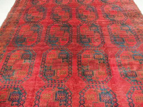 ANTIQUE AFGHAN ERSARI VILLAGE CARPET SUPERB COLOUR LARGE SIZE CIRCA 1900 - ADDITIONAL PHOTO 3