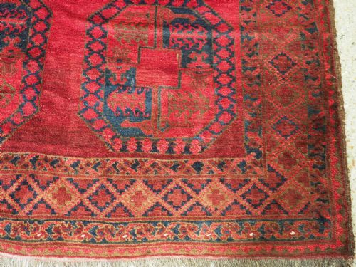 ANTIQUE AFGHAN ERSARI VILLAGE CARPET SUPERB COLOUR LARGE SIZE CIRCA 1900 - ADDITIONAL PHOTO 11