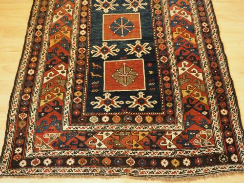 ANTIQUE CAUCASIAN KUBA REGION KARAGASHLI RUG CIRCA 1900 - ADDITIONAL PHOTO 4