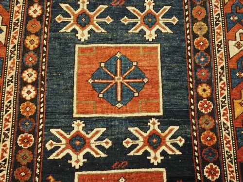 ANTIQUE CAUCASIAN KUBA REGION KARAGASHLI RUG CIRCA 1900 - ADDITIONAL PHOTO 8