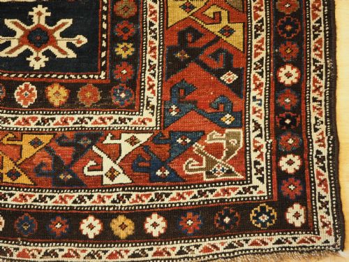 ANTIQUE CAUCASIAN KUBA REGION KARAGASHLI RUG CIRCA 1900 - ADDITIONAL PHOTO 10