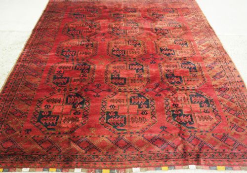 fig 1. ANTIQUE AFGHAN ERSARI VILLAGE CARPET, OUTSTANDING EXAMPLE, CIRCA 1900.