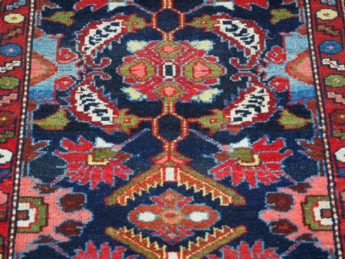 ANTIQUE HAMADAN RUNNER COUNTRY HOUSE STYLE CIRCA 1920 - ADDITIONAL PHOTO 9