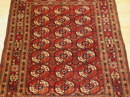 ANTIQUE TEKKE TURKMEN RUG VERY UNUSUAL BORDER CIRCA 1880 - ADDITIONAL PHOTO 3