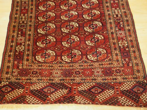 ANTIQUE TEKKE TURKMEN RUG VERY UNUSUAL BORDER CIRCA 1880 - ADDITIONAL PHOTO 4