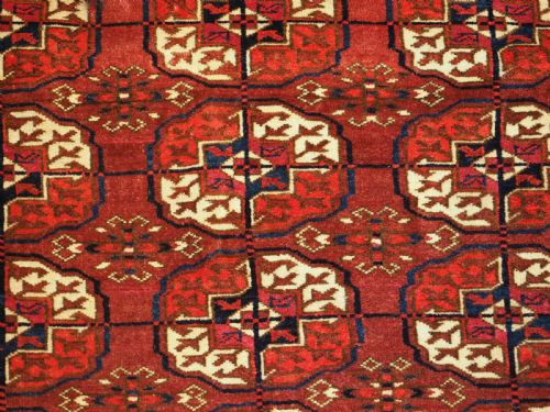 ANTIQUE TEKKE TURKMEN RUG VERY UNUSUAL BORDER CIRCA 1880 - ADDITIONAL PHOTO 7
