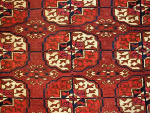 ANTIQUE TEKKE TURKMEN RUG VERY UNUSUAL BORDER CIRCA 1880 - ADDITIONAL PHOTO 8