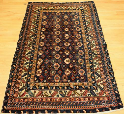 Antique Caucasian Derbent Rug with Chi Chi Design, Circa 1900.