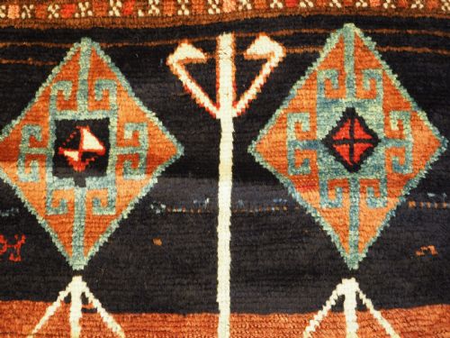 ANTIQUE TURKISH YURUK RUG OF SMLL SIZE AND CHARMING DESIGN CIRCA 1900 - ADDITIONAL PHOTO 4
