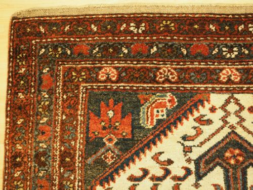 ANTIQUE HAMADAN REGION VILLAGE RUG KURDISH WEAVERS CIRCA 1920 - ADDITIONAL PHOTO 5
