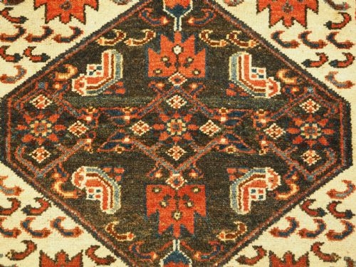 ANTIQUE HAMADAN REGION VILLAGE RUG KURDISH WEAVERS CIRCA 1920 - ADDITIONAL PHOTO 7