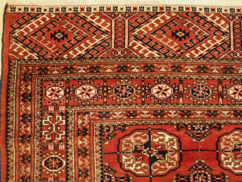 ANTIQUE TEKKE TURKMEN 'WEDDING' RUG EXCELLENT EXAMPLE OF TYPE CIRCA 1900 - ADDITIONAL PHOTO 7