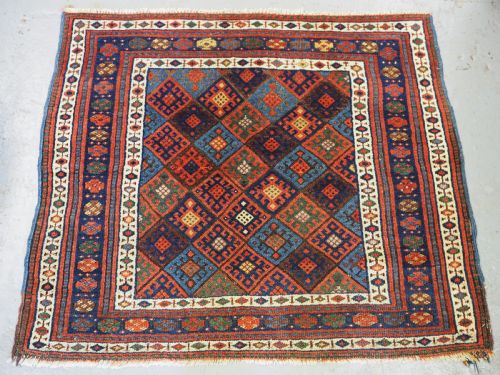 Antique Jaf Kurd Bag Face with Diamond Lattice Design, Circa 1900.